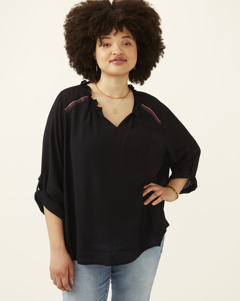 Front of plus size Margaret Embroidered Top by Cameo | Dia&Co | dia_product_style_image_id:194025